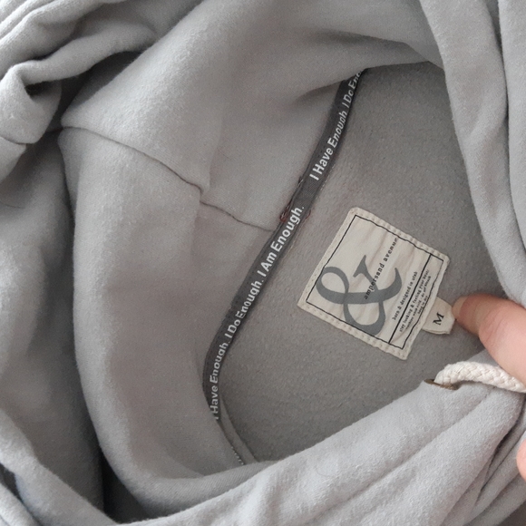 Ampersand Avenue singlehood sweater, medium, mint and grey - Picture 3 of 4